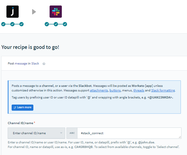 choose a slack channel