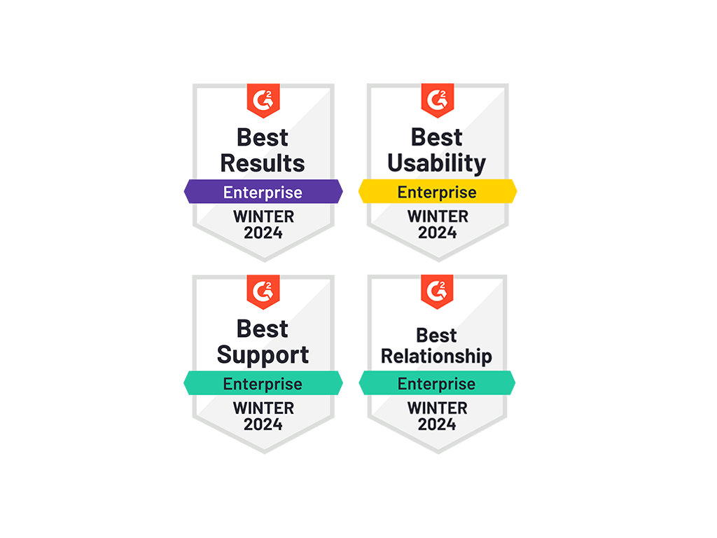G2 badges rewarding Jahia from Customer reviews