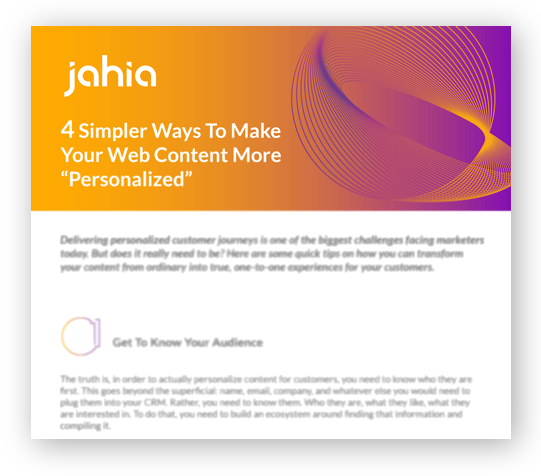 preview - 4 simpler ways to personalize web content